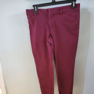 Gap, Ruby Wine, Slim City Crop, 6R, EUC